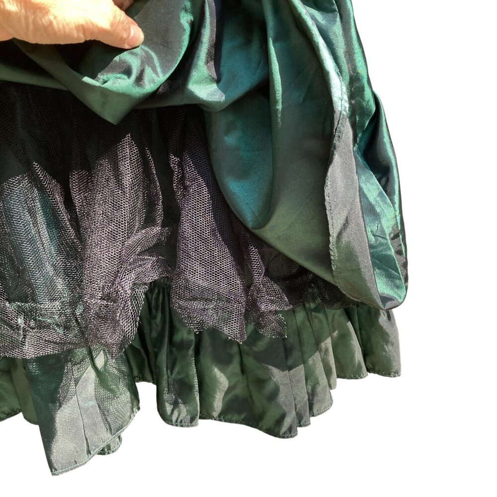H&M Emerald Green Sweetheart Taffeta Cocktail‎ Dress, Sz 8, Straps or Strapless - Picture 6 of 11